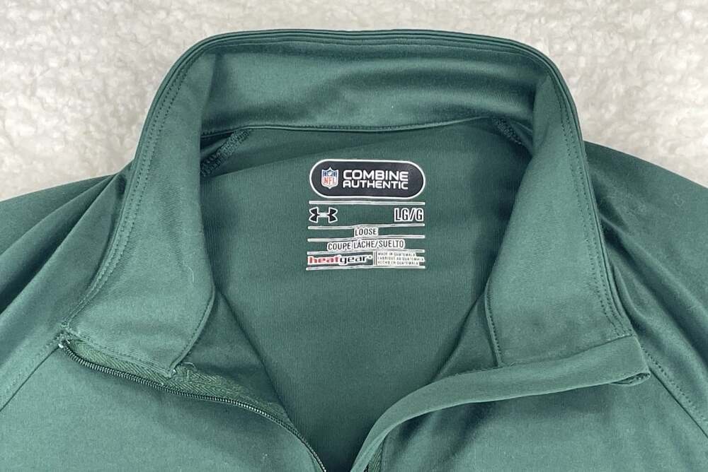 Green Bay Packers Under Armour Womens L Combine Authentic 1/4 Zip Cheeseheads - Picture 4 of 16